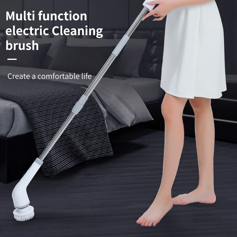 8 In 1 Electric Cleaning Brush Wireless Multifunctional Bathroom Window Kitchen Sinks Car Household Cleaning Brush Tool