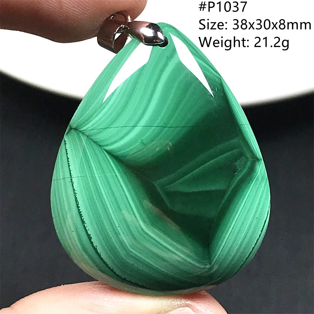 Top Natural Green Malachite Necklace Pendant For Women Man Healing Luck Gift Beads Stone Silver Crystal Gemstone Jewelry AAAAA