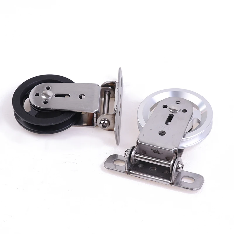 Wall-mounted Stainless Steel Mute Swivel Bearing Wheel Gym Home Rotating Silent Pulley DIY Lift Cable System Attachments