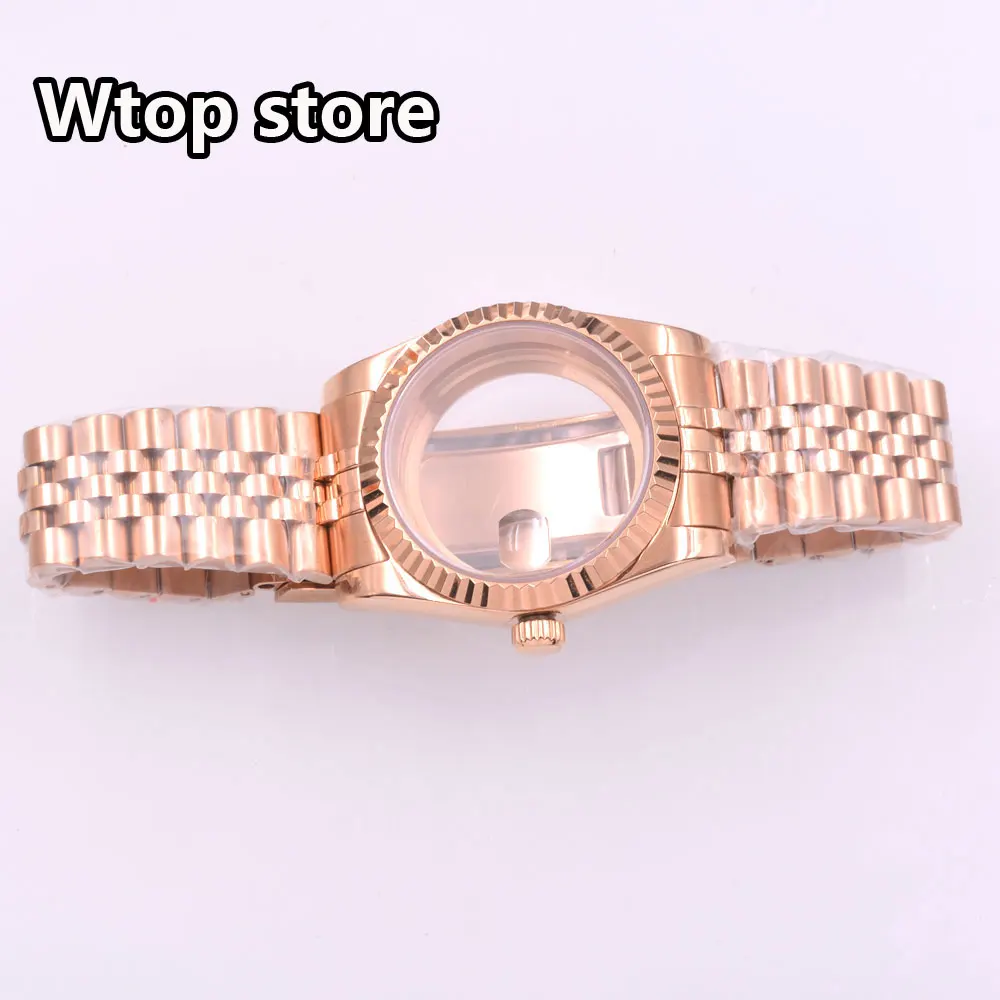 36MM/40MM Watch Case 10ATM Waterproof Fit NH34 NH35 NH36 PT5000 ETA2824 2836 Miyota 8215 Rose gold Sliding buckle Sapphire Glass