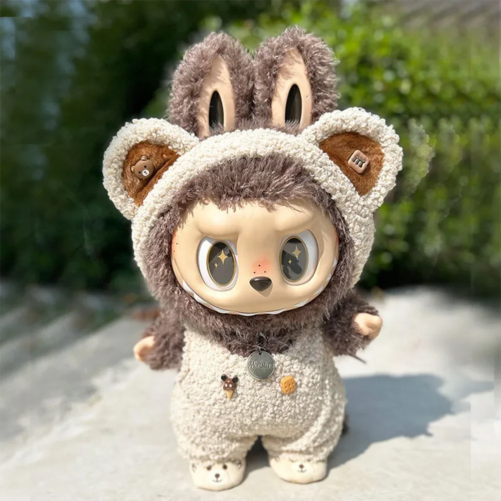 58cm Plush Doll'S Clothes Outfit Accessories for Korea Kpop Exo Labubu Idol for ZIMOMO Doll Circle Bear Onesie Suit Clothing