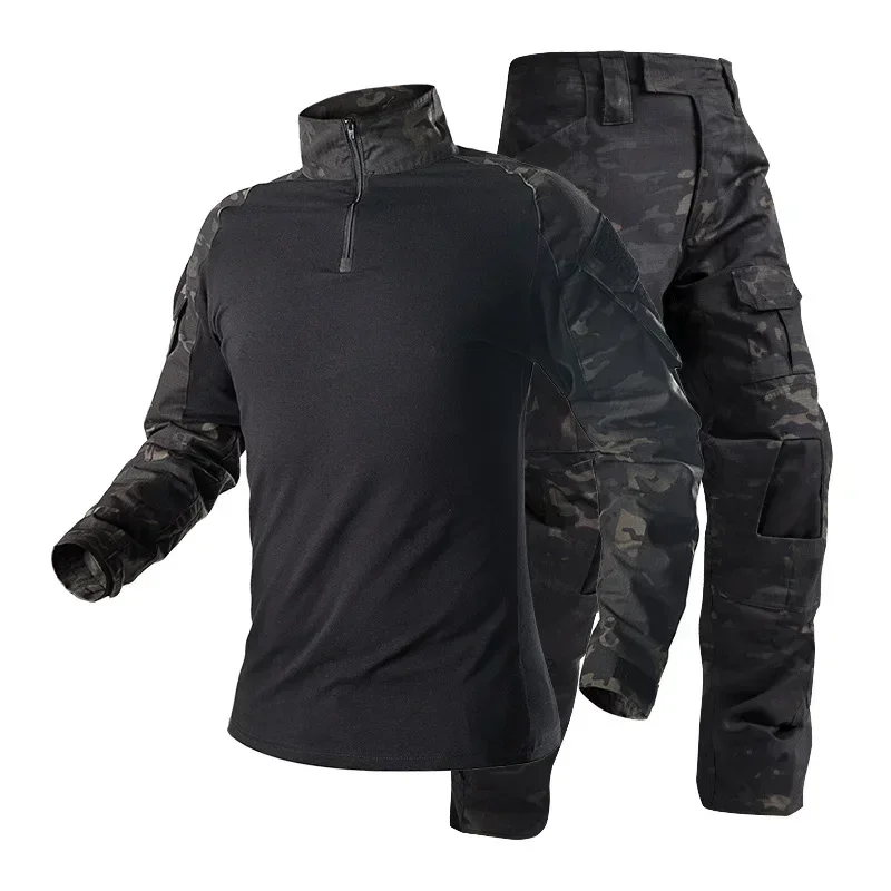 Uniforme de chasse pour homme, chemise et pantalon cargo, vêtements d'entraînement Airsoft et Paintball Multicam