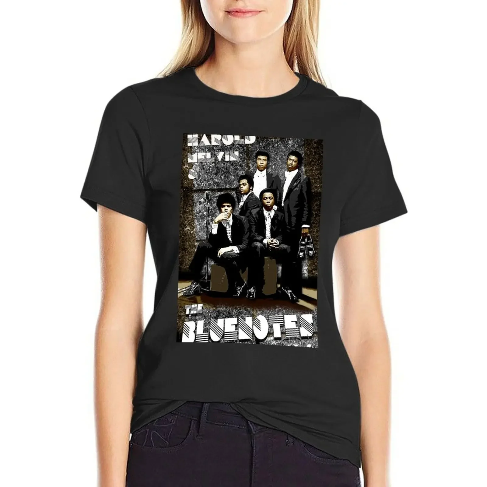 

Harold Melvin & The Bluenotes Poster T-Shirt funny female cute tops white t shirts for Women