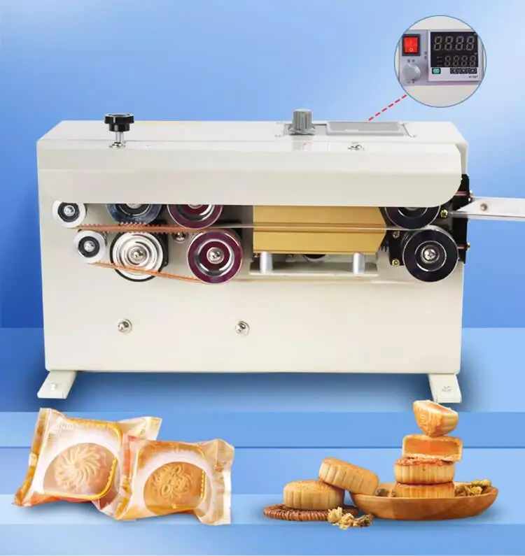 FR-550 Small automatic sealing machine Plastic Bag Food aluminum foil bag Snacks tea Continuous sealing Packing machine