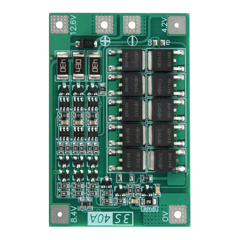 3S 40A Protection Board for Screwdriver 12V Li-Ion 18650 BMS Battery Board with Balance Liion Battery Cell Pack Module