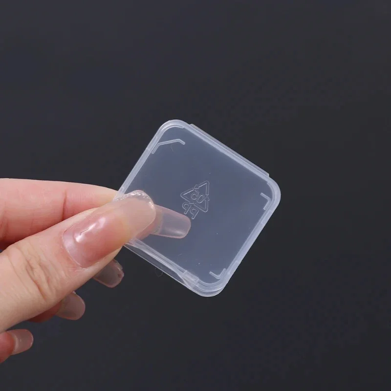 1-20Pc Transparent SD TF CF Memory Card Storage Box Holder Box Protective Case Portable Anti-loss Memory Card Clear Plastic Case