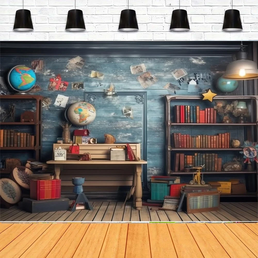 

Фон для фотосъемки «Снова в школу», книжная полка, кабинет, декор для выпускного вечера, онлайн-обучающий фон для учителей