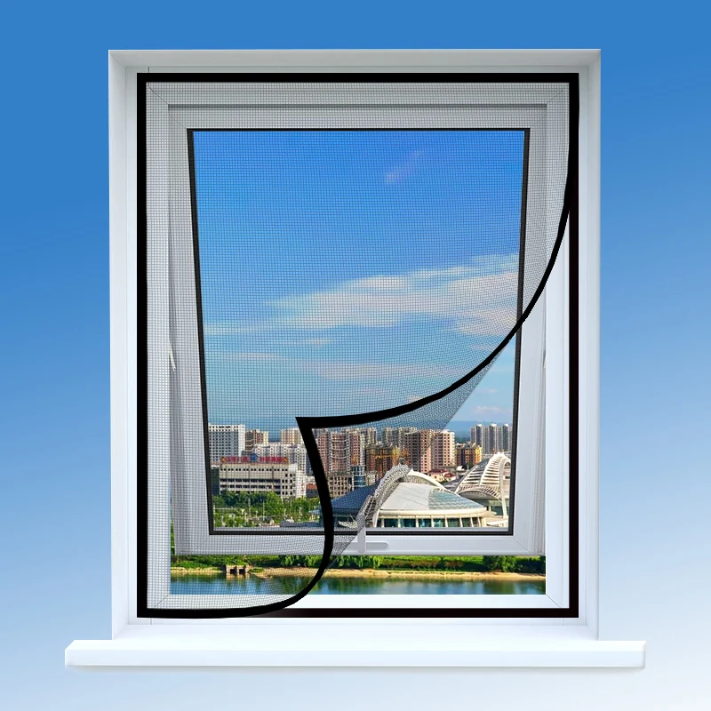 DTGJ Insect Mosquito Nets for Window Screen Mesh Custom Size Tulle Invisible Black Fiberglass Against Mosquitoes and Flies