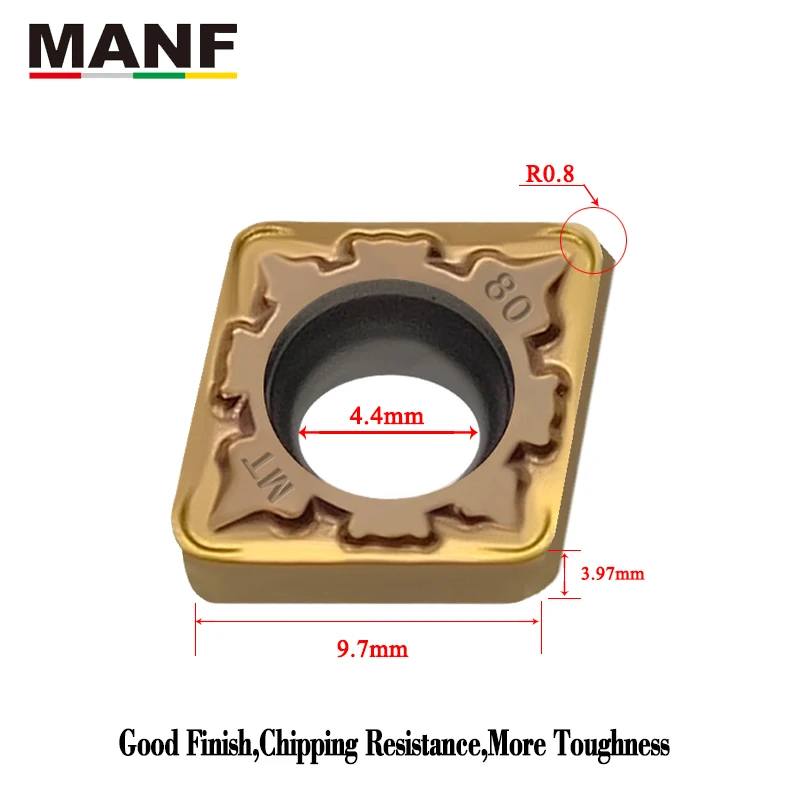 MANF Turning Tool Carbide Insert CCMT09T304 Internal Tungsten Inserts Borning Turning Inserts HSS Steel Bar Lathe Cutter