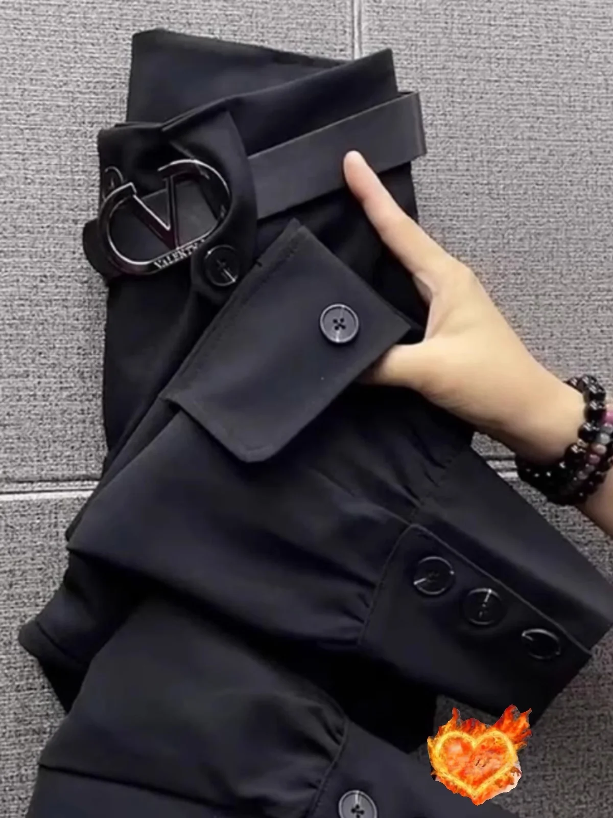 

Bla Fce Lined High Waist Casual Pants Women's Spring 2026 Cargo Trousers Slimming plus Size Cuffed Boots Pants