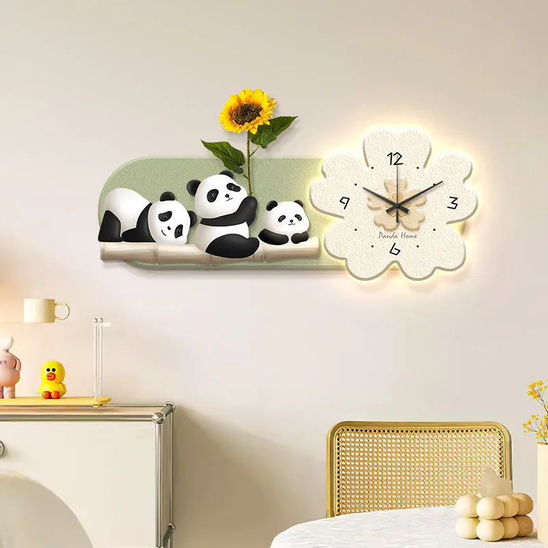 T*-Modern Luxury Wall Clocks Digital Led Living Room Restaurant Design Cartoon Clock Wall Creative Murale Room Decorations