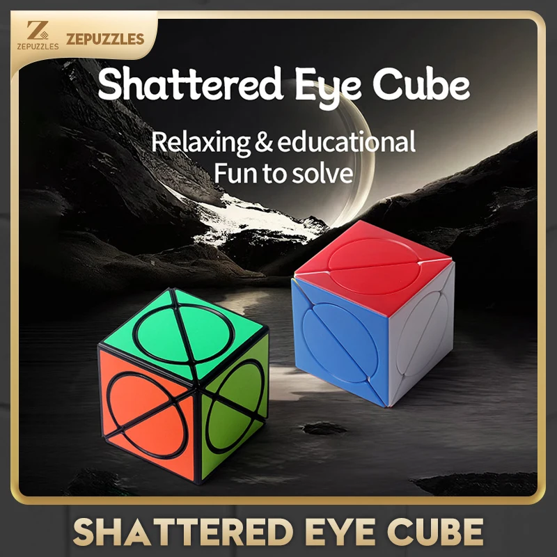 

[CubeFun]ZEPUZZLES Shattered Eye Cube Magic Speed Cube, головоломка странной формы, головоломка, развивающие детские игрушки для подарка