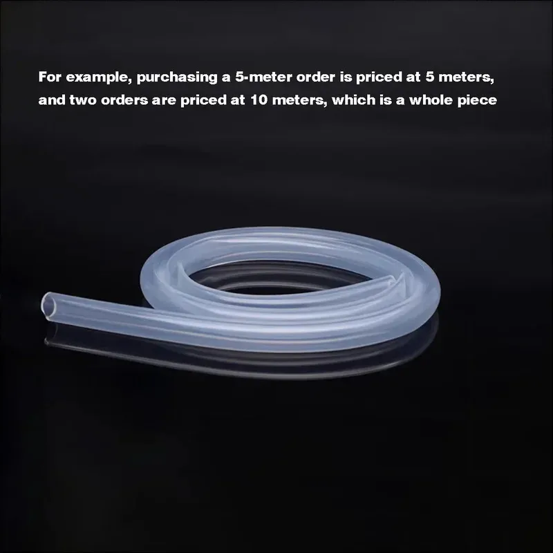 食品グレードのシリコーンチューブ醸造用医療用高温耐性透明ホース内径2-35mm