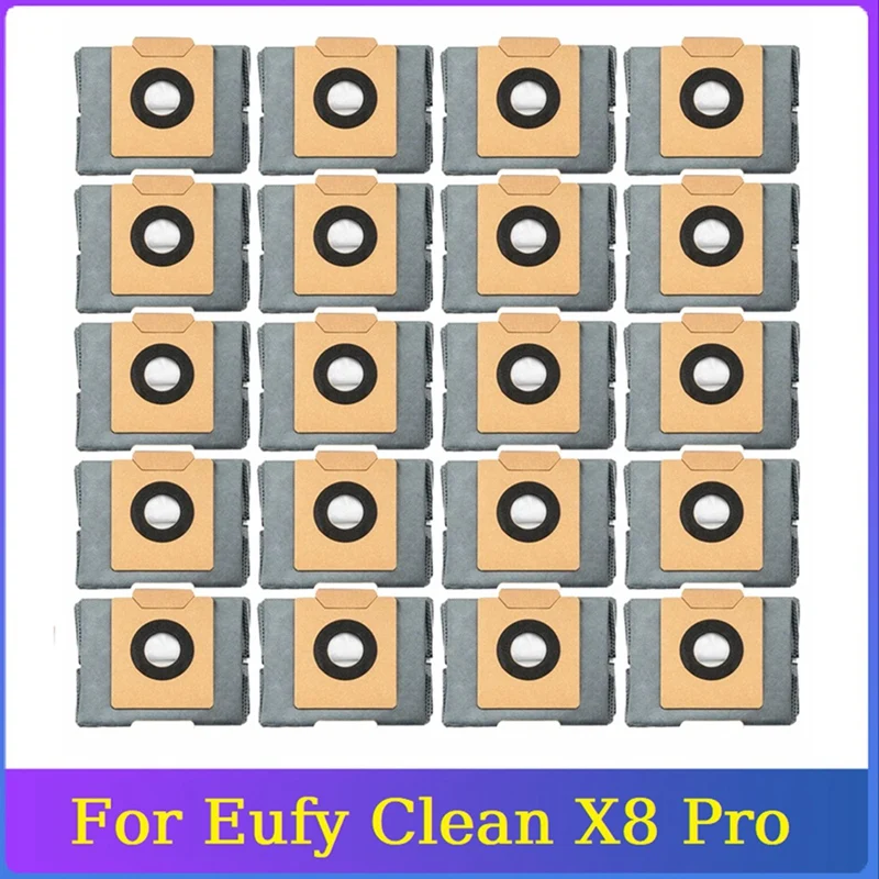 20PCS for Eufy Clean X8 Pro SES / X10 Pro Omni Robot Vacuum Cleaner Replacement Parts Dust Bag Household Cleaning