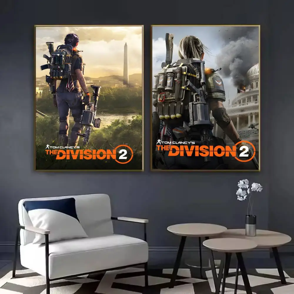 Game T-Tom Clancys The Division Poster Waterproof Sticky Wall Art Print For Bedroom Living Room Hallway Bar Home Decor view 2