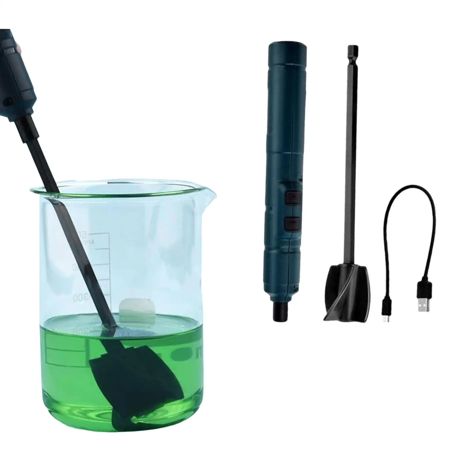 

Портативный смеситель для эпоксидной смолы, насадка для дрели, перезаряжаемый многоразовый мощный миксер, лопатка для смешивания клея, машина для смешивания жидких красок