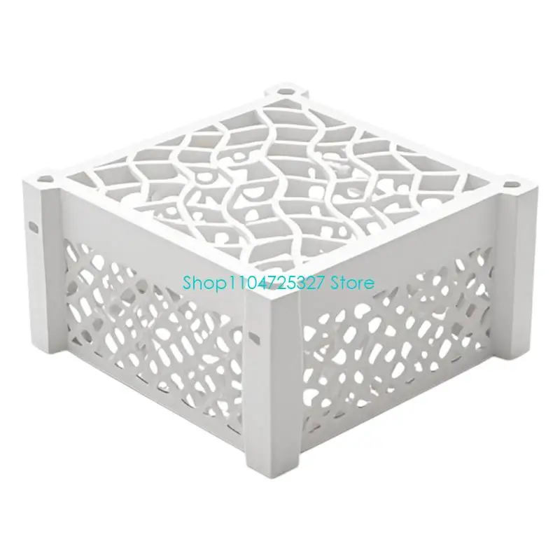 D8KF Square Shrimp Refuge with Perforated Surfaces Hide Cave for Planted Displays