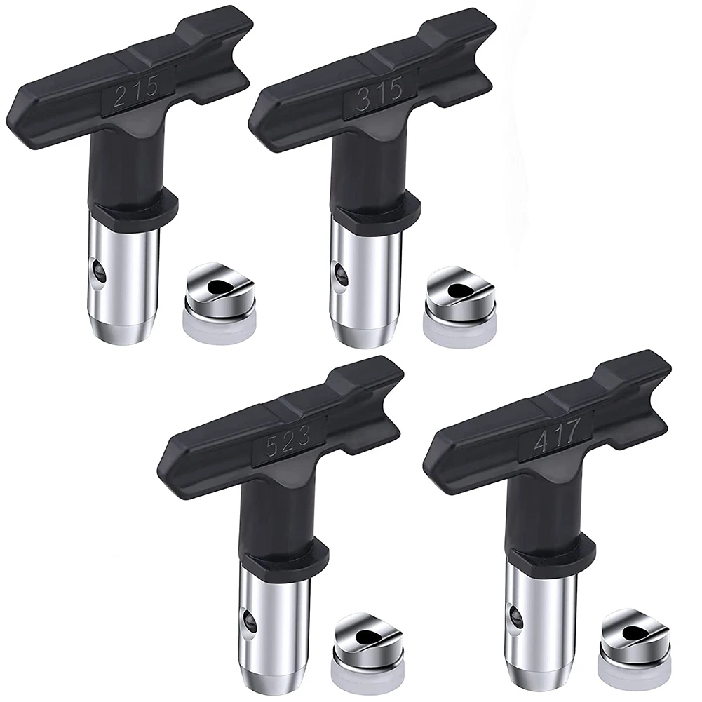 

4Pcs Reversible Airless Paint Sprayer Nozzle Tips, Airless Sprayer Spraying Machine Parts(215,315,417,523)