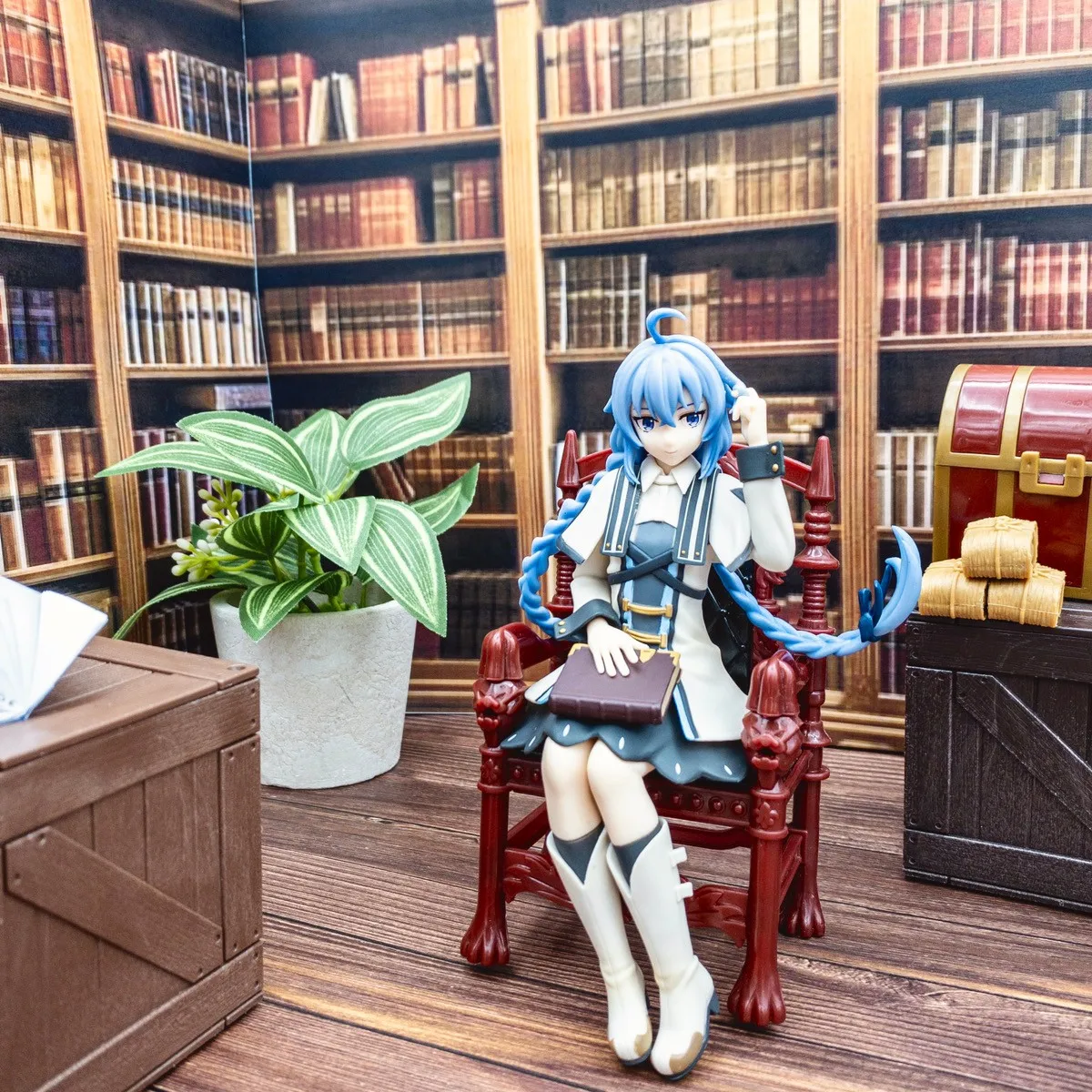 Figurka Anime Mushoku Tensei Isekai Ittara Honki Dasu Roxy Migurdia 14 cm, Model Stopera do Nudli, Zabawka, Figurka Akcji