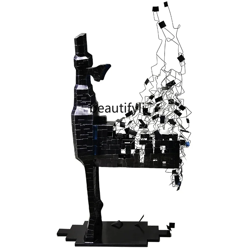 

B6 Modern Abstract Horse Sculpture Art Animal Large Ornaments Floor Animal Ornament Furnishing Crafts