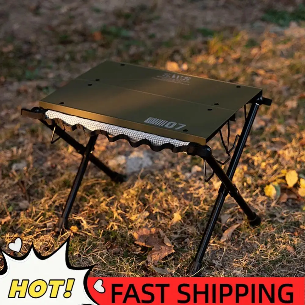 

Camping Foldable Table Heavy Duty Folding Beach Table Ultra Light Camping Table Aluminum Alloy Camp Table for Climbing Fishing