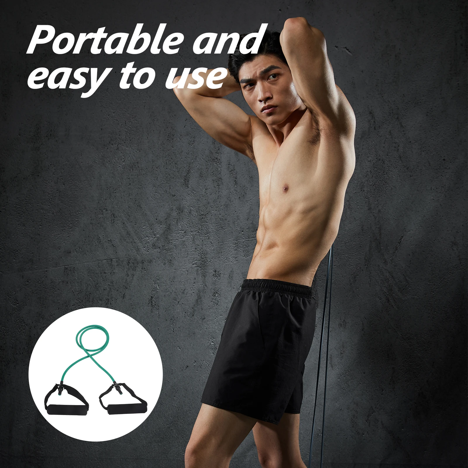 

Outdoor Yoga Elastic Fitness Exercise Pull Rope Resistance Bands Stretchy Workout Bands For Training Green