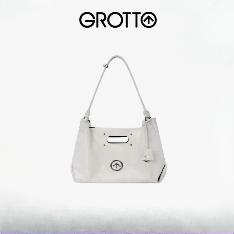 

GROTTO New CARRY Tote Bag Large Capacity Commuter Cowhide Handheld Shoulder Bag