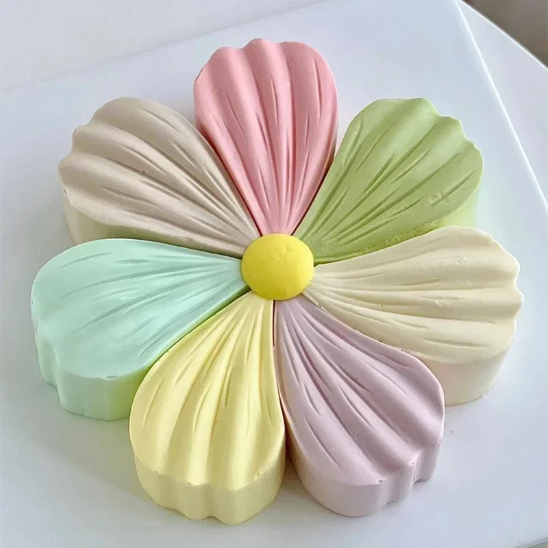 Seven Color Flower Silicone Mold 7-inch Cake Baking Plate New Baking Model Petal Grinding Tool