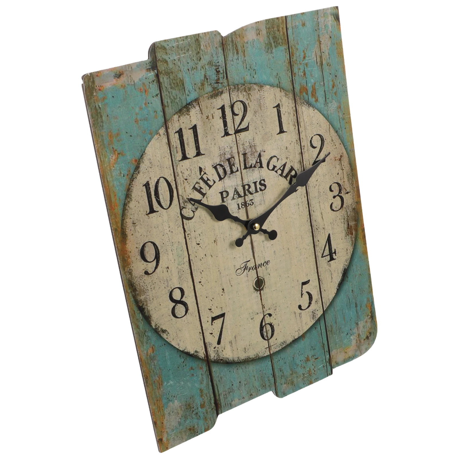 

Wooden Wall Clock Distressed Vintage Decorative Roman Numeral Operated Oversize Square Rustic Home Decor