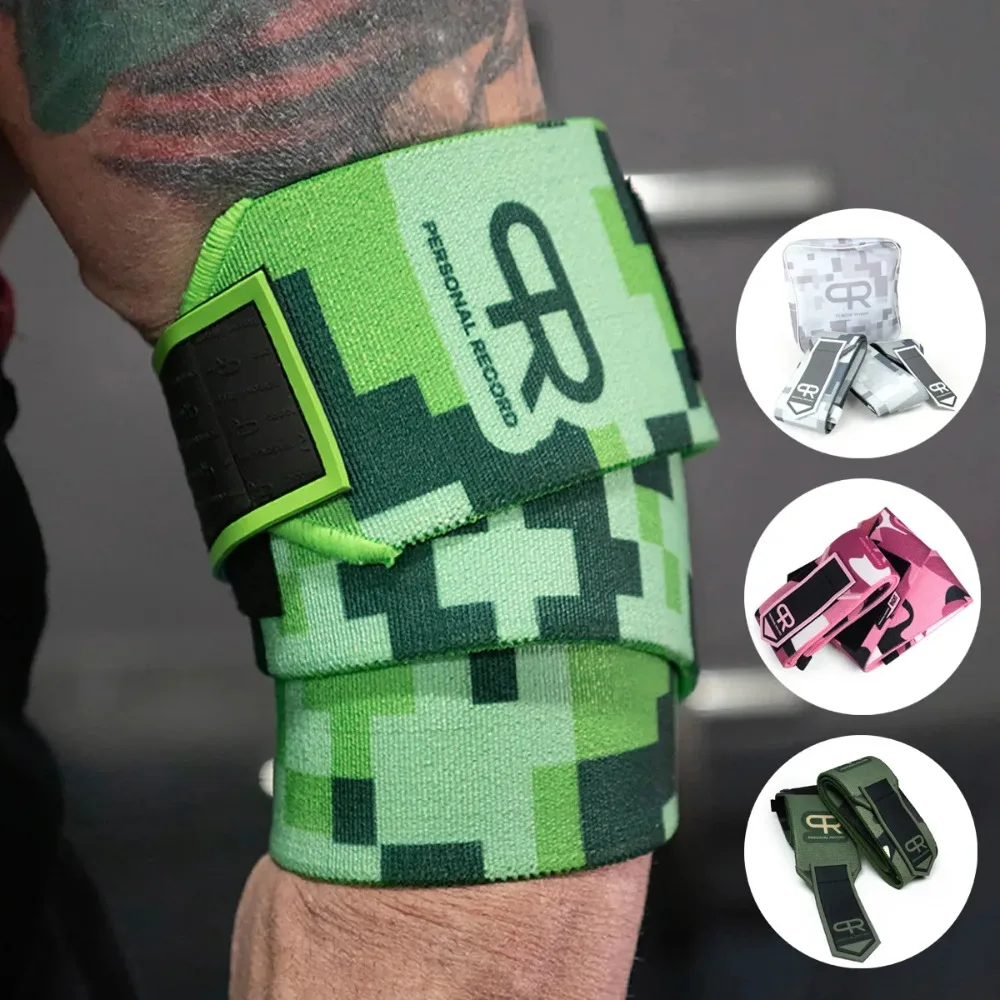 PR-Envolturas de codo Premium de alta resistencia, registro Personal, mosaico de camuflaje, correas para codo, levantamiento de pesas, soporte para codo de Fitness