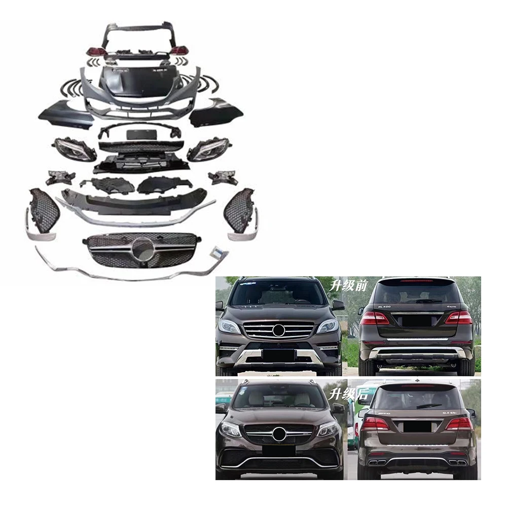 Easy To Install Automotive Accessories Modification Upgrade Kit Bumper Spoiler For BENZ ML Upgrade to GLE AMG Kits