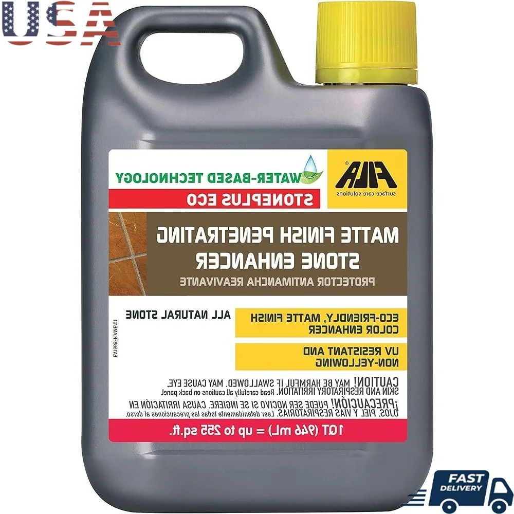 

Stone Sealer and Color Enhancer Water Based Natural Stone Pavers Protects from Stains Matte Finish Enhances Natural Color