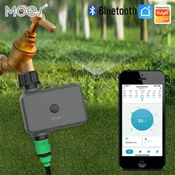 Moes inteligente bluetooth jardim válvula de rega tuya irrigação temporizadores controle remoto filtro lavável programável sprinkler cronometrado