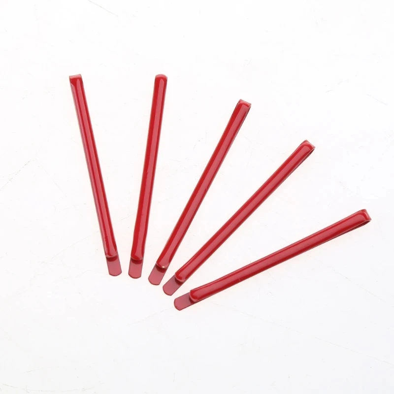 5pcs/set Red Hair Clip Bobby Pins BAngs Clips Flat Style Headwear For Girl Women Non Slip Hair Styling PartySlip Hair Styling Pa