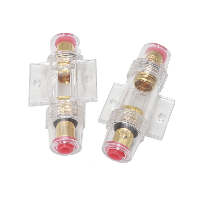 FOR Fuse Holder Block For Car Vehicle Subwoofer Audio In Line AMP Amplifier Cable Gauge Gold Plated