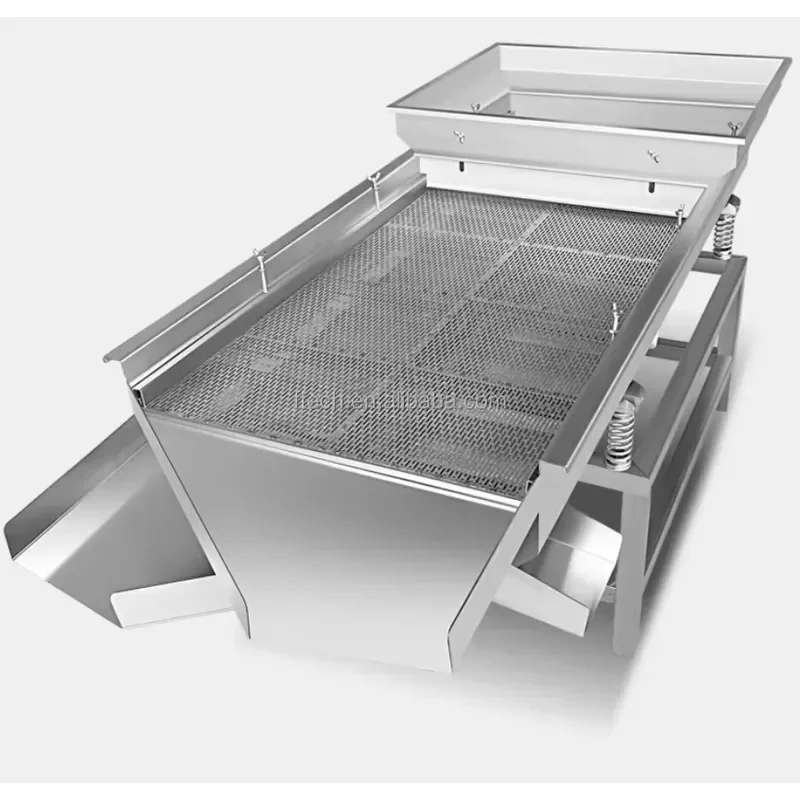 i Stainless Steel Linear Vibrating Screen Vibrating Sieve Machine Vibrator for Industrial/Mineral Food Particle Separation
