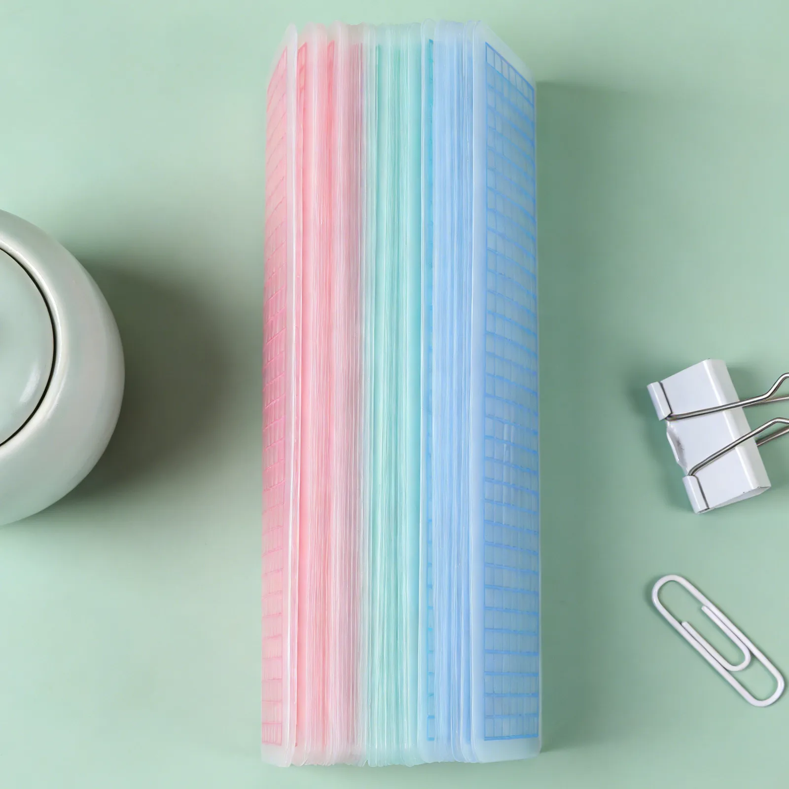 90Sheets Washi Tape Sample Organizer Cards Precision Grid Printing Compact Portable Washi Tape Storage Board for Crafts Desk