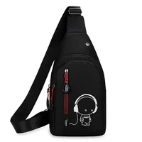 In Stock 2026 Men's Chest Bag New Casual Fashion Shoulder Bag Male Hand Crossbody Korean Cycling Backpack Fast Delivery – view 1