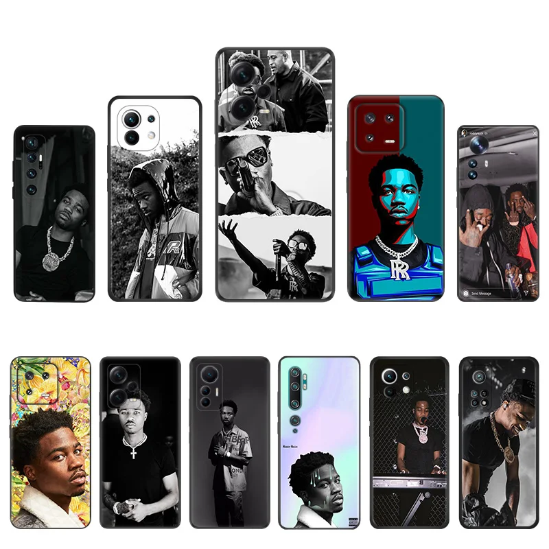 Matte Phone Case for Redmi Note13 Pro 5G 4G Note 12 12c 13c Xiaomi 12X 12T 13 Lite Roddy Ricch Black Soft Cover