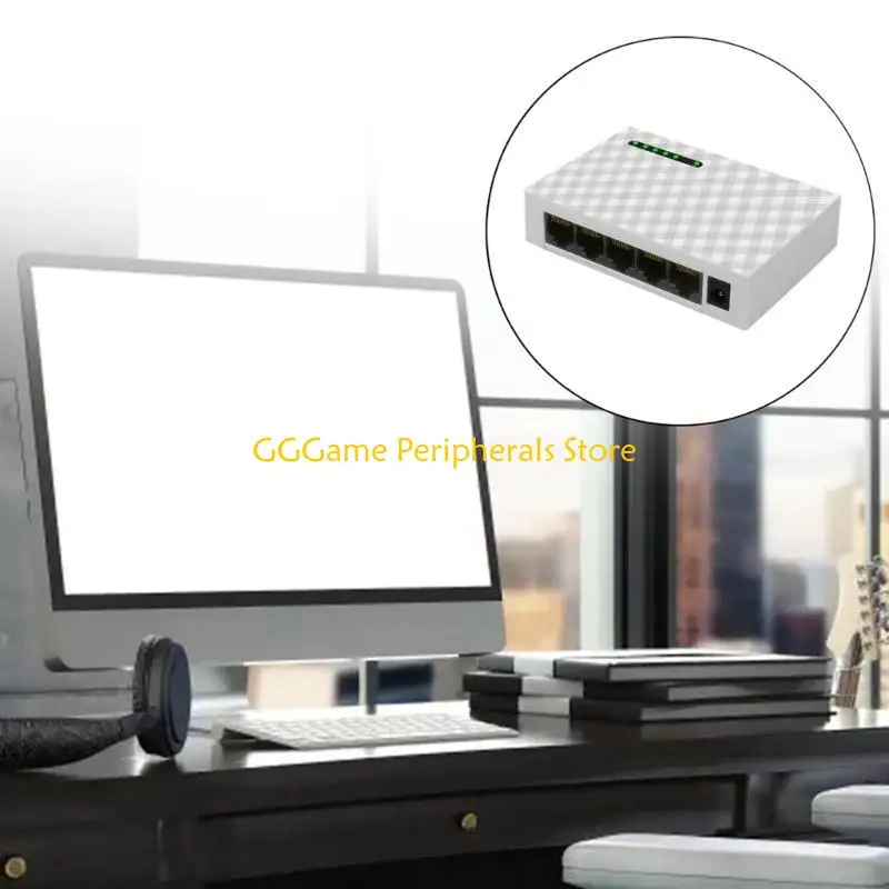 U55B 5-Port سطح المكتب-جيجابت جهاز سويتش للشبكات 1000Mbps محول إيثرنت محول سريع RJ45 إيثرنت الجلاد LAN التبديل HUB