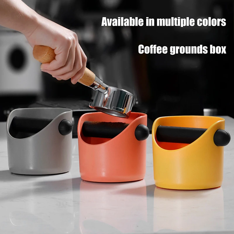 1Pc Mini Semi-automatic Coffee Knock Box Household Straight Mouth ABS Coffee Knocking Slag Bucket With Removable Knock Bar