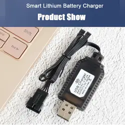 USB Lithium Battery Charger Connect SM-2P SM-3P SM-4P Lithium Batteries 7.4V 1000mA Fast Charging Cable For RC Toy Drone