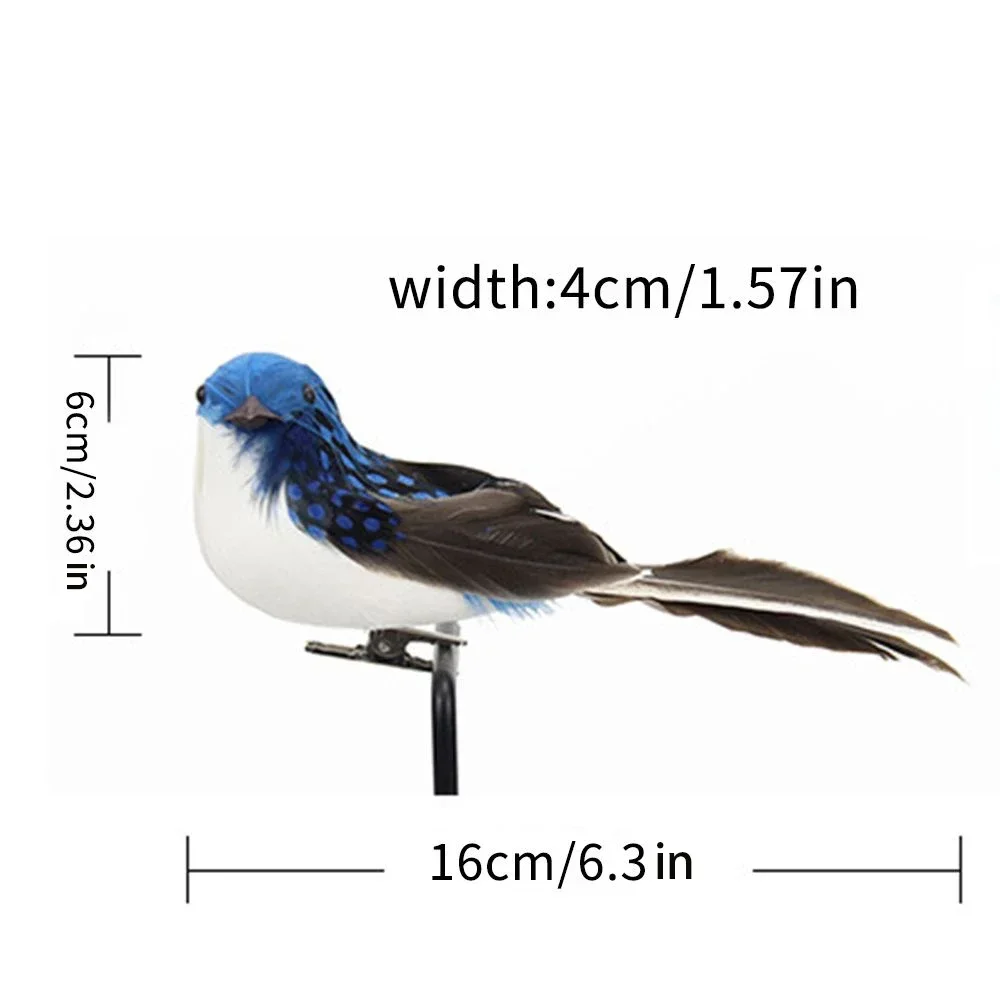 2 Stuks Kunstvogels Levensechte Papegaai Model Tuin Tuin Tuin Ornamenten Landschap Nep Veer Vogels Beeldjes Home Decor