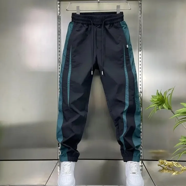 Summer Large Size Men's Casual Pants Loose Cuffed Outdoor Sports Vintage Style Comfortable Loose Fit Straight Leg Trousers