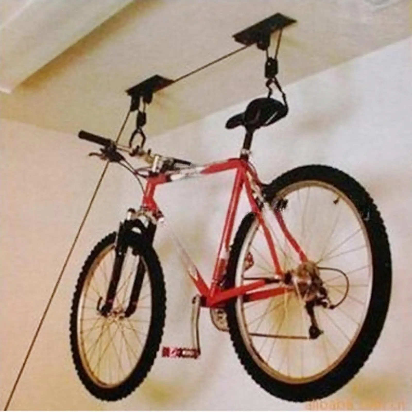 

Bike Lift Pulley Storage System Bike Hanger Ceiling Mount 20kg Capacity for Garage Multifunctional Easily Install