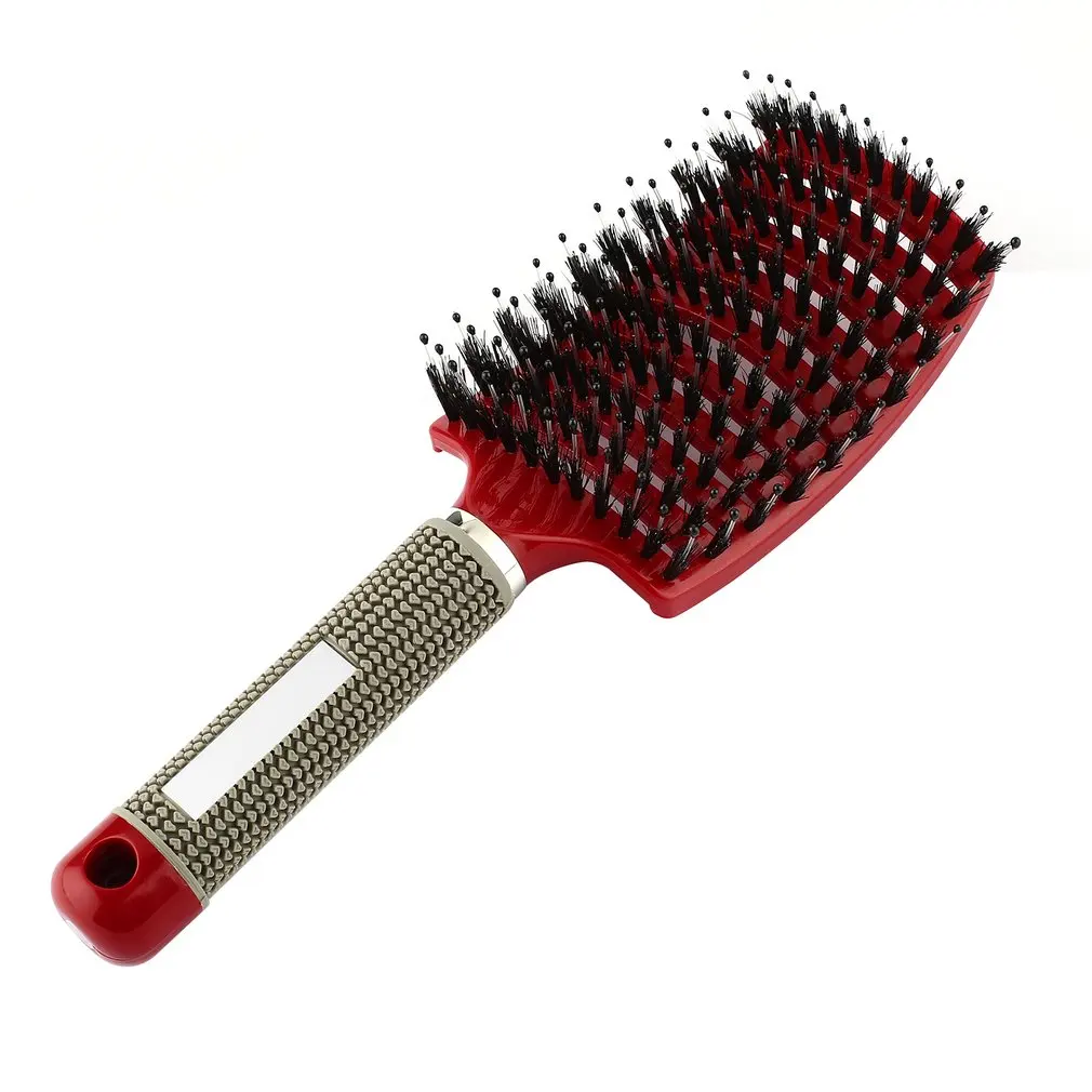 

Pro Hair Scalp Massage Comb Hairbrush For Women Men Wet Dry Curly Detangle Hair Brush Bristle Nylon Salon Hair Styling Tools