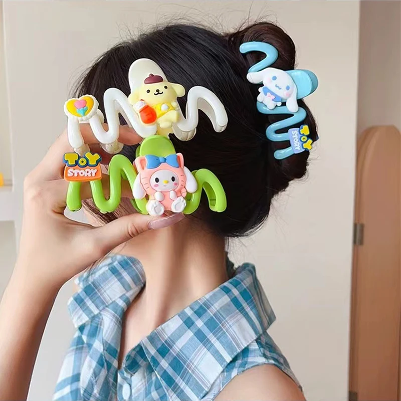 MINISO Melody Lotso Hair Clip Cute Sweet Girls Hair Claws Back of The Head Hairpin Headwear Shark Hair Clip Girls Birthday Gifts