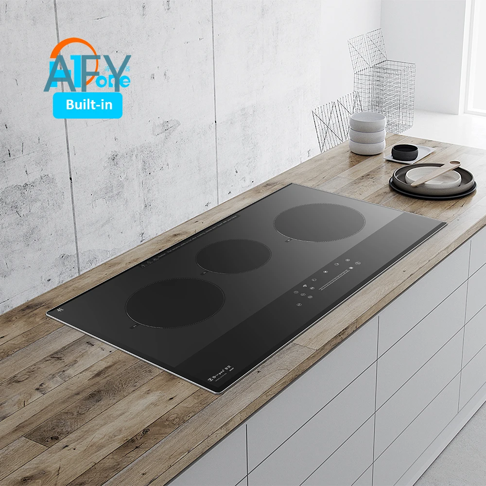 Induction Cooker for Tuya Smart Wi-Fi Enabled Built-in Cooktop Energy Saving Time Efficient Black Kitchen Appliance for