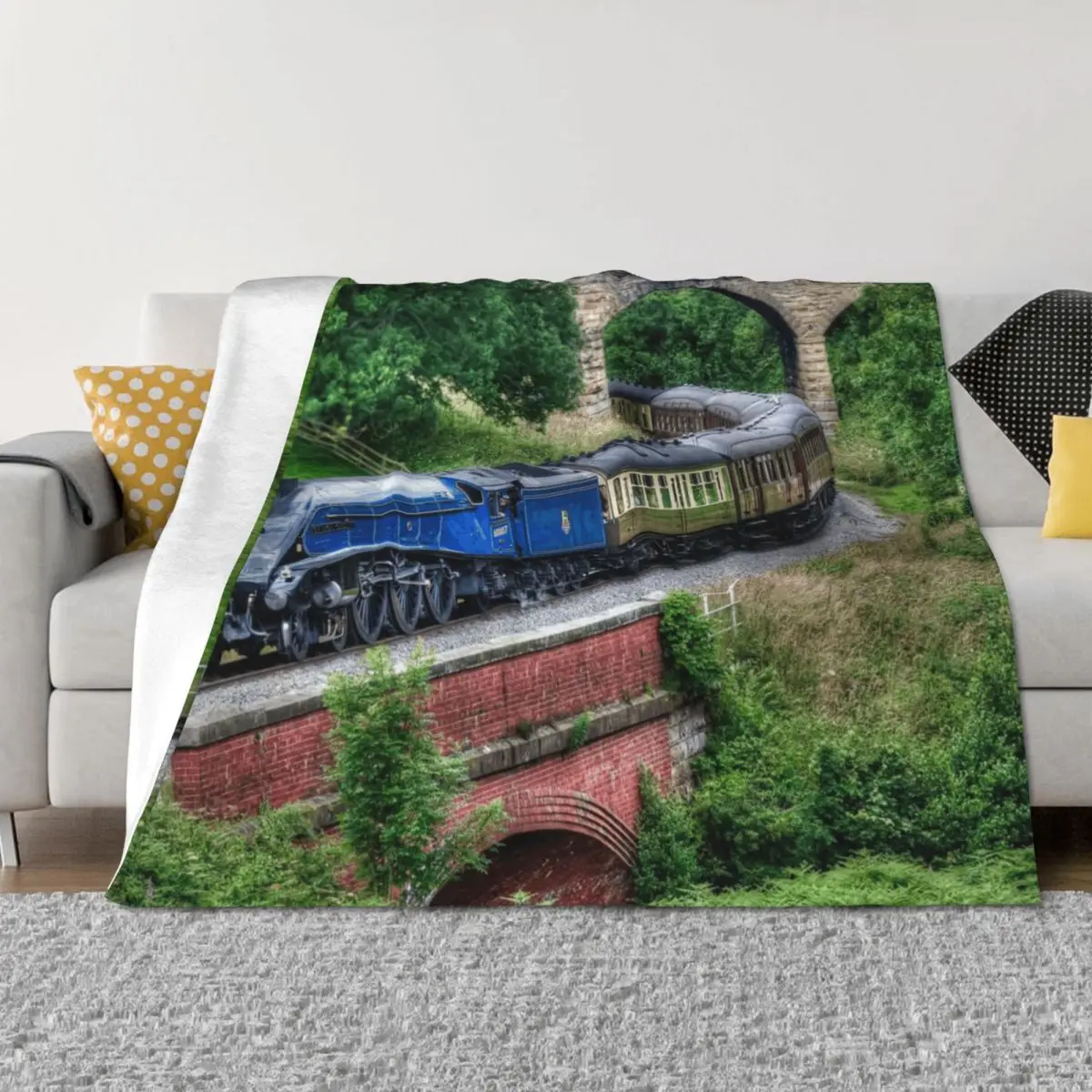 

60007 Sir Nigel Gresley Locomotive Throw Blanket Quilt For Decorative Sofa Tourist Luxury Throw Blankets