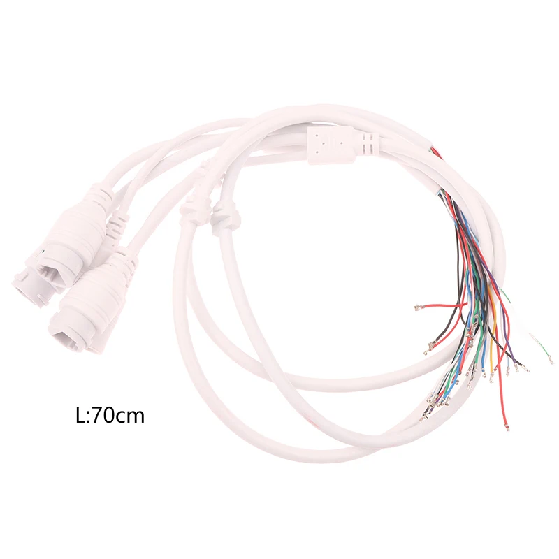 Módulo PCB de câmera de rede, alimentação de vídeo, 9 núcleos, 1/2 cabeças, 11 núcleos, 2 cabeças, cabo com conectores RJ45, cabo à prova d'água